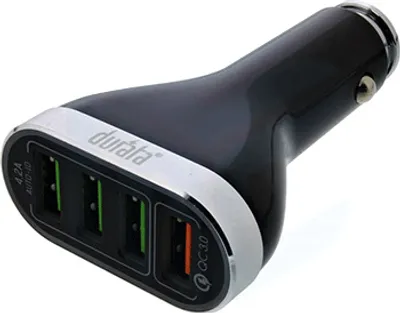 Produktbild von durata KFZ Schnellladegerät 7.8mAh 4USB Qualcomm 3.0 Quick Charge, 4-fach USB Anschluss