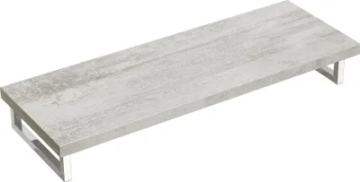 Immagine prodotto di doporro Mensola Sospesa per Lavabo da Appoggio 45x140 cm in Legno Effetto Cemento Chiaro, Consolle da Parete per Bagno con Staffe, Mobile da Bagno Design Industriale Platte02