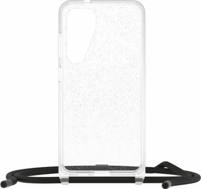 Produktbild von OtterBox React Tasche Samsung Galaxy S24 Smartphone - Stardust (Glitter transparent) - Plastik, Nylon Körper - Sturzsicher - Halsriemen - 161 mm Höhe x 76,5 mm Breite x 10,7 mm Tiefe