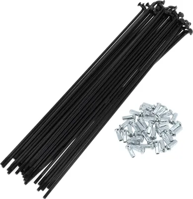 Produktbild von Fahrradspeichen 12G 210mm Länge Fahrradrad Speichen Kohlenstoffstahl Schwarz 1 Satz
