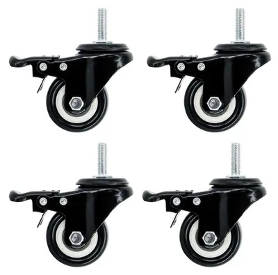 Produktbild von SCHMIDT systemprofile 4x Lenkrolle mit Bremse M8 Transportrolle Schwenkrolle
