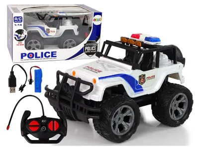 Produktbild von Auto R/C Polizei Jeep 1:14 Ferngesteuert Lichteffekte