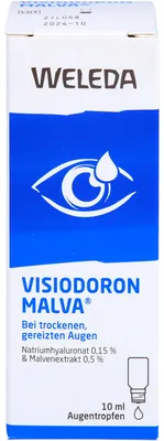 Produktbild von WELEDA Visiodoron Malva Augentropfen bei trockenen und gereizten Augen, 10 ml Lösung