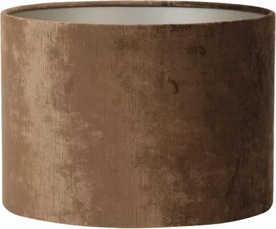 Produktbild von Light & Living - Lampenschirm Gemstone - Braun - 30x30x21cm - Stoffschirm für E27