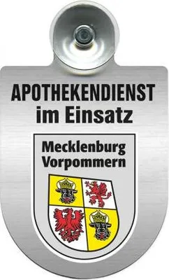 Produktbild von Einsatzschild Windschutzscheibe incl. Saugnapf - Apothekendienst im Einsatz - 309397 -  Regionen nach Wahl Color - Region Mecklenburg-Vorpommern