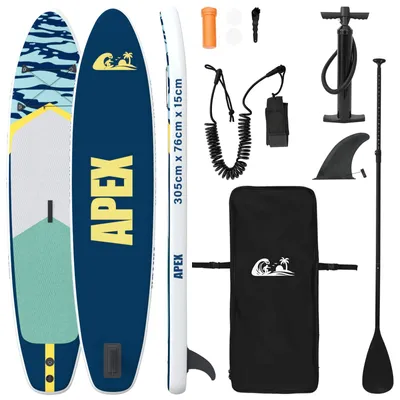 Immagine prodotto di vidaXL Tavola da stand up paddle gonfiabile APEX 305 x 76 x 15 cm Blu