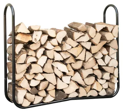 Produktbild von ShelterLogic Stahl Kaminholzregal Schwarz 25x122x104 cm