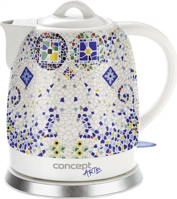 Produktbild von Concept RK 0020 Schnurloser Wasserkocher, Keramikgehäuse, 1,5 l FÃ1/4llmenge, 1150 Watt, 360° Sockel, Abschaltautomatik