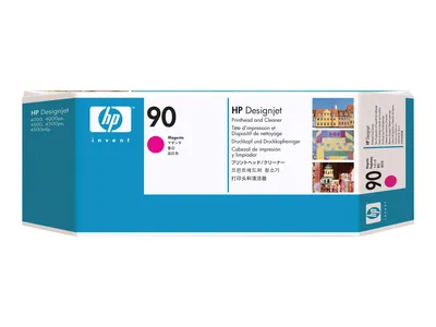 Produktbild von HP 90 Magenta DesignJet Druckkopf und Druckkopfreiniger, HP DesignJet 4000/4500-Druckerserie, Thermal Inkjet, Magenta, C5056A, Singapur, 35,6 mm