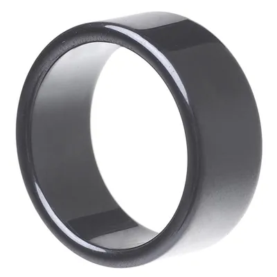 Produktbild von Breiter Ring aus Hämatit grau dunkelgrau schlicht flach glatt Herren Damen Uni