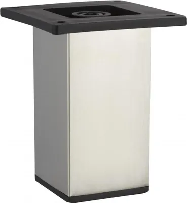 Image de Pied meuble carré HETTICH fixe acier chromé gris