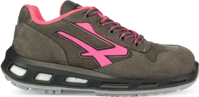 Produktbild von U-Power Red Lion Candy, Unisex-Sicherheitsschuhe, leichte, flexible, pannensichere Lederturnschuhe, mit Infinergy-Einsatz, mit Aluminium-Zehenkappen - Grey & Pink 41
