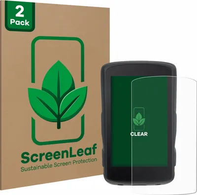 Produktbild von 2x ScreenLeaf Schutzfolie für Hammerhead Karoo 2 nachhaltiger Displayschutz Display Schutz Folie Klar Transparent