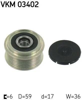Produktbild von SKF Generatorfreilauf Riemenscheibe Lichtmaschine für FORD MONDEO IV Turnier (BA7) Ø59mm