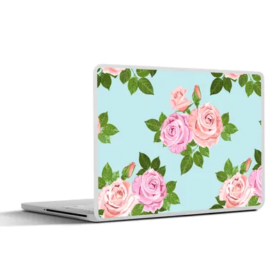Produktbild von MuchoWow® Laptop Aufkleber Sticker Cover Rosen - Romantisch - Muster 40x30 cm - Laptop Dekoration - Selbstklebend