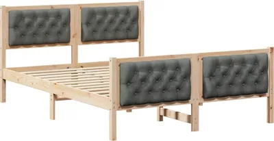 Obrázek produktu pro vidaXL Rám postele tmavě šedý 140 x 200 cm z masivního borovicového dřeva