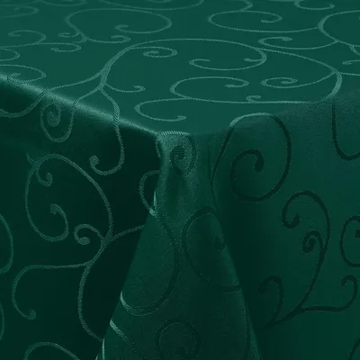 Produktbild von Tischdecke Jacquard abwaschbar 130x130cm dunkelgrün