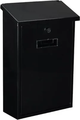Produktbild von Famanu Briefkasten Wand- und Paalmontage - mit Namensschild und 2 Schlüsseln, schwarz