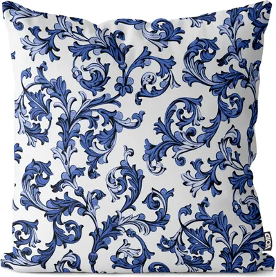 Produktbild von VOID Florales Blumenmuster Blau Kissenbezug Kissenhülle Sofakissen Kissen Deko Outdoor-Kissen Dekokissen