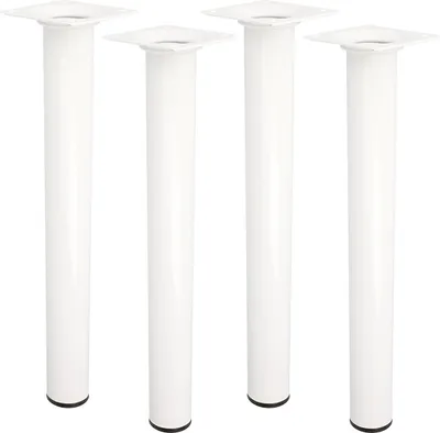 Produktbild von 4er Set Möbelstützen Weiß Möbelbeine Höhe 350mm Möbelfüße Tischbeine Couchfüße ø 30mm Schrankfüße