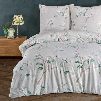 Produktbild von Buymax® Bettwäsche Bettbezug 155x220 cm, Kopfkissenbezug 80x80 cm 2 teilig Deckenbezug Set aus 100% Baumwolle Renforce mit Reissverschluss