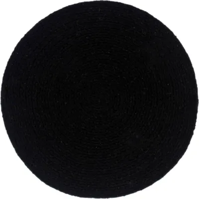 Obrázok produktu pre vidaXL Podložky 6 ks Uni Black 38 cm okrúhle bavlnené