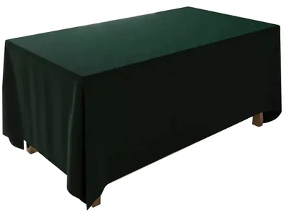 Samt-Tischdecke, dunkelgrün, 200x300 cm, rechteckig