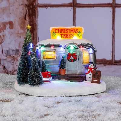 LED Weihnachtsstadt "Baumverkauf" 10 LEDs