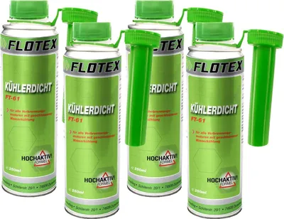 Produktbild von Flotex Kühlerdicht 4 x 250ml Kühlerdichtmittel Additiv Dichtmittel Kühlkreislauf
