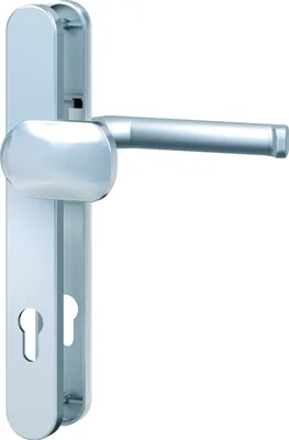 Produktbild von BASI - Schmalrahmen-Wechsel-Garnitur - rund - Alu Edelstahlfarben - Lochung: PZ - 92/8 mm - 7835-0107