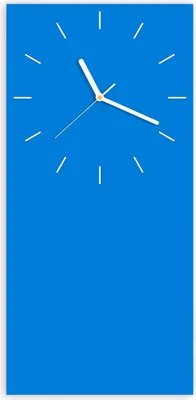 Produktbild von Wanduhr aus Glas mit Motiv Hellblauer Hintergrund I- 30 x 60 cm - inkl. Aufhängesystem