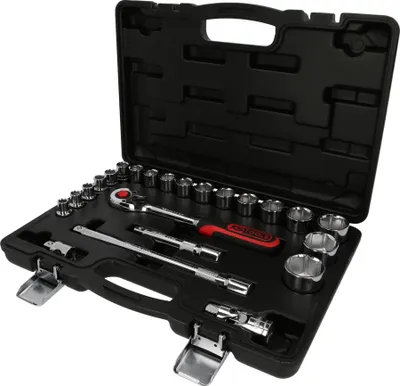 Produktbild von KS Tools 1/2 CHROMEplus Steckschlüssel-Satz, 23-tlg