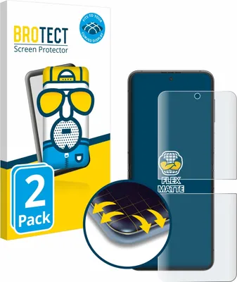 Produktbild von 2x BROTECT Fullscreen Schutzfolie für Samsung Galaxy Z Flip 5 Displayschutz Folie Fullcover Matt Entspiegelungsfolie