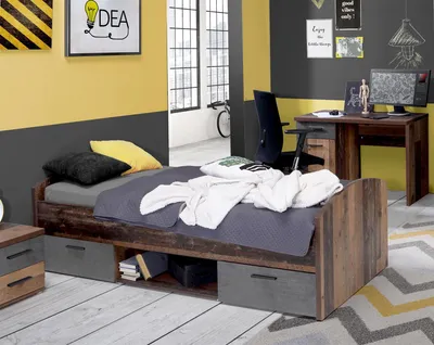 Produktbild von Bett Bettrahmen Einzelbett Bettgestell Kompaktbett Funktionsbett "Vyronas I"