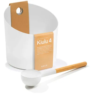 Produktbild von SET> KOLO Sauna Kübel 4 + Kelle, weiss