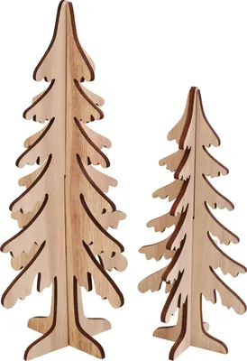 Produktbild von VBS Holz-Steckmotiv "Tannenbäume", 2er-Set