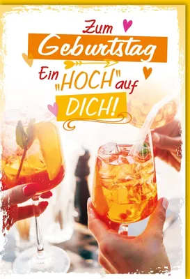 Produktbild von Geburtstag - Glückwunschkarte im Format 11,5 x 17 cm mit Umschlag