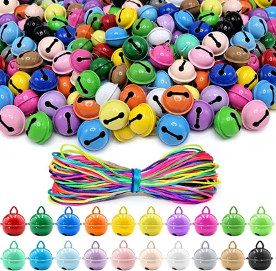 Productafbeelding van Belletjes om te knutselen - Set van 100 - 22 mm - Klokken met 20 m