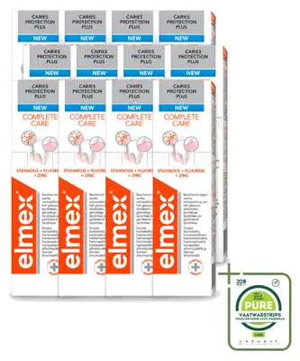 Zdjęcie produktu dla 12 sztuk pasty do zębów Elmex Caries Protection Plus Complete Care, 75 ml - opakowanie zbiorcze