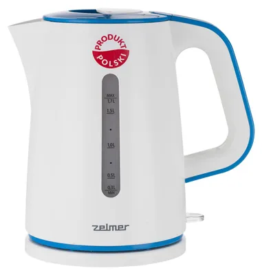 Zdjęcie produktu dla Zelmer ZCK7620B, 1,7 l, 2200 W, Niebieski, Biały, Plastik, Wskaźnik poziomu wody, Zabezpieczenie przed przegrzaniem