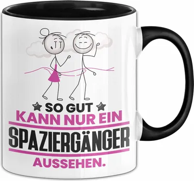 Produktbild von Spaziergänger Geschenk Tasse So Gut Kann Nur Ein Spaziergänger Aussehen Geschenkidee Kaffee-Becher (Schwarz)