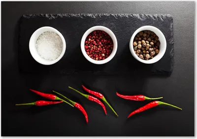 Produktbild von Tulup® Glas-Bild - 100 x 70 - Wandbild aus Glas - Wandkunst - Wandbild hinter gehärtetem Sicherheitsglas - Essen & Getränke - Gewürze Chili - Rot