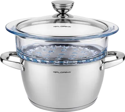 Produktbild von Dampfgarer 3tlg. Edelstahl mit Glas-Dampfgareinsatz Florina