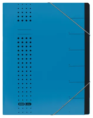 Productafbeelding van Elba 400002020 Ordner, elegant - 7 compartimenten, A4, karton (RC), 450 g/m², blauw