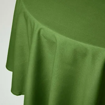 Produktbild von HOMESCAPES Tischdecke olivgrün rund 178 cm, 100% Baumwolle