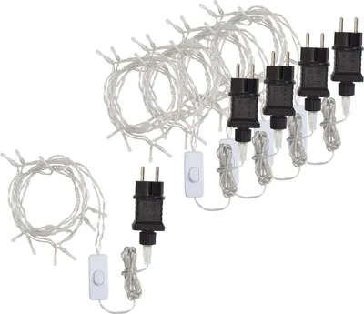 Produktbild von VBS 5 LED-Lichterketten, 10er Kreisschaltung, transparent