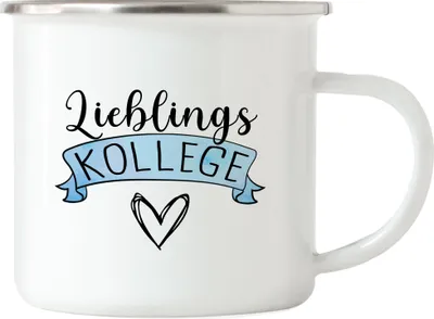 Produktbild von Lieblingskollegin Emaille Tasse Arbeitskollegin Abschiedsgeschenk Rente Ruhestand Büro