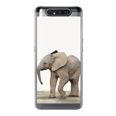 Produktbild von MuchoWow® Handyhülle Schutzhülle Hülle für Samsung Galaxy A80 Baby-Elefant - Tiere - Kinder - Mädchen - Jungen Silikon Softcase Handy Hülle - Schutzdeckel