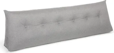 Produktbild von ELONEO Rückenkissen 180 cm breit, Keilkissen für Bett und Sofa geeignet, dreieckiges Lesekissen, Kissen mit abnehmbarem und waschbarem Bezug, mit praktischem Seitenfach