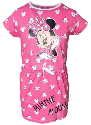 Produktbild von Sommerkleid Disney Minnie Mouse mit Glitzer Pink 122 cm